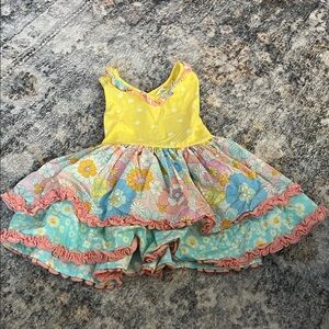 Matilda Jane Yellow and Floral Kids Dress